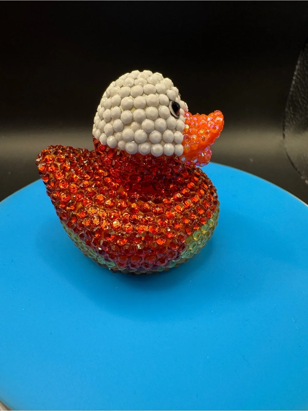 Hand Blinged Sparkling Candy Corn Rubber Duck Halloween Jeep Jewels